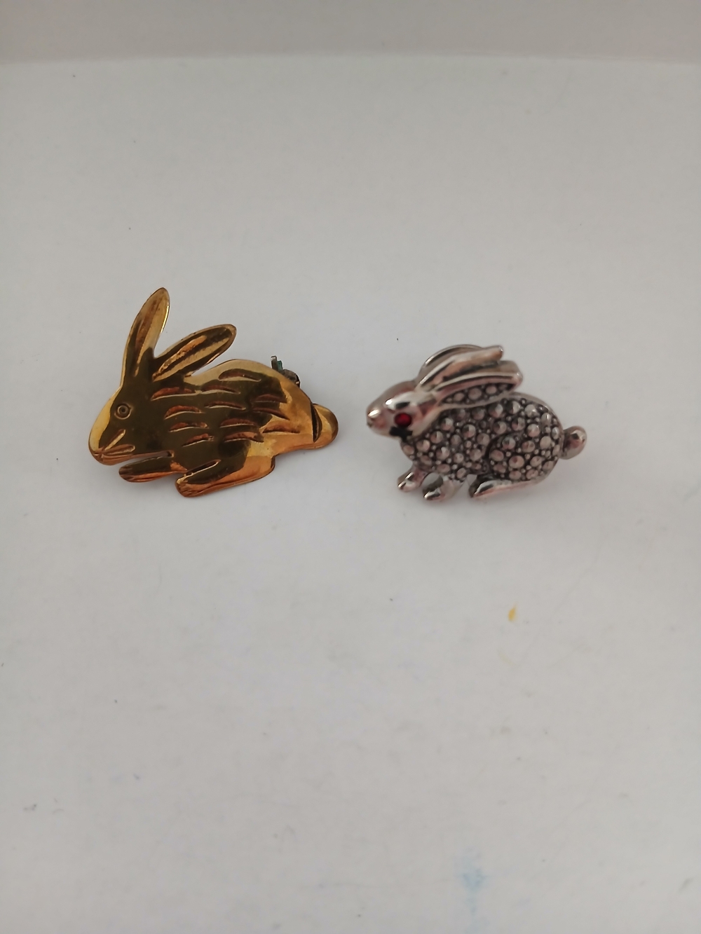 Gold and Silver Rabbit Pet Pins - Decorative Small Pets Accessory